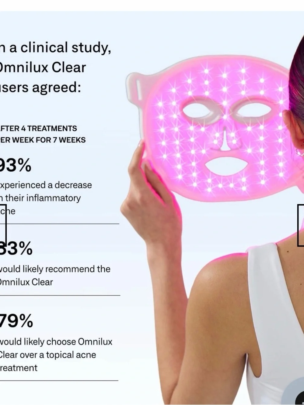 Omnilux Clear LED Light Therapy Mask Acne
